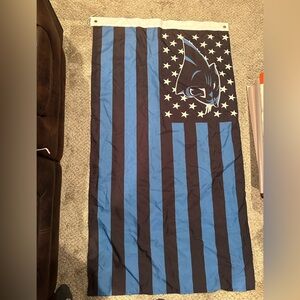 Carolina Panthers Flag Blue and Black Design